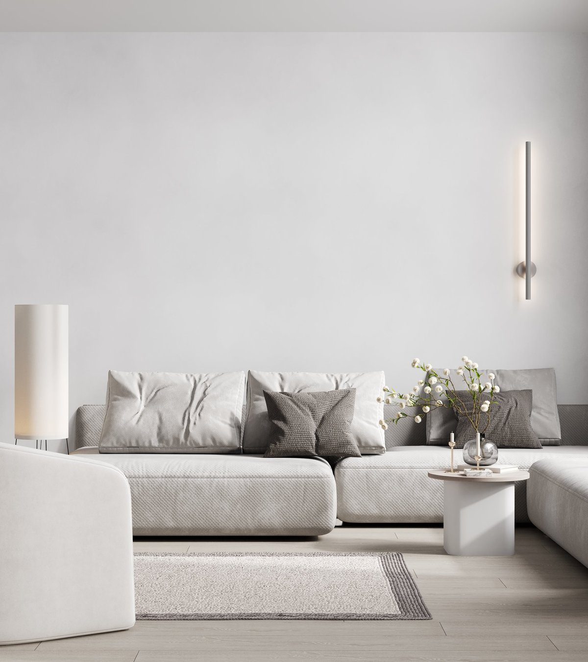 Modern white house interior